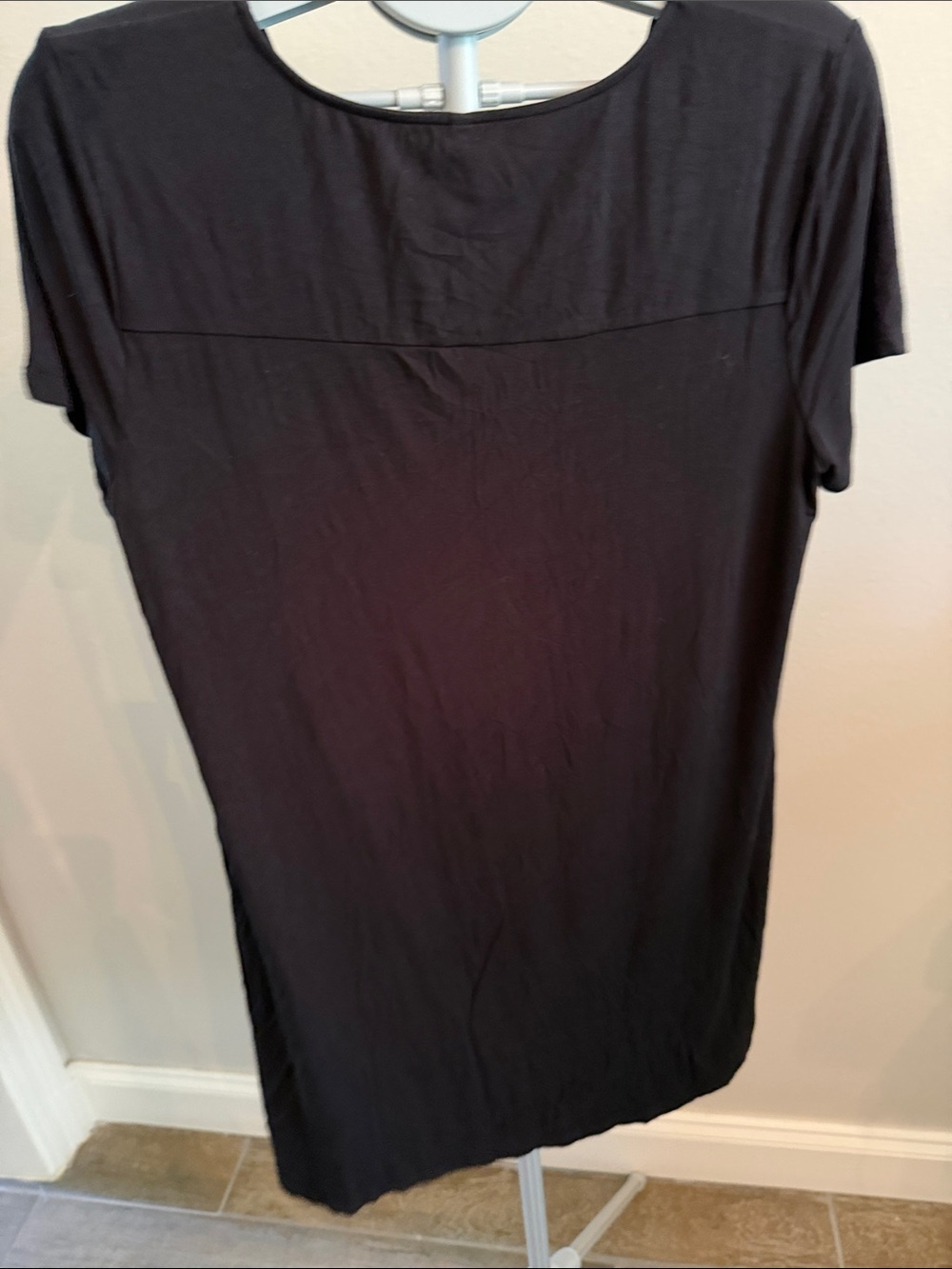 Soma Cool Nights Black Short Sleeve V-Neck Sleep Dress - Picture 6 of 6